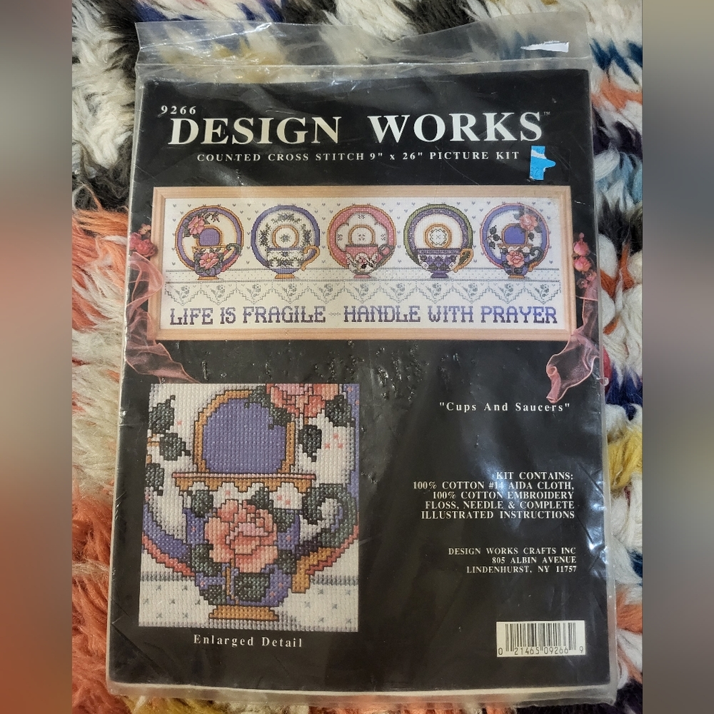 Vintage Counted cross stitch 9x26 picture kit by design works